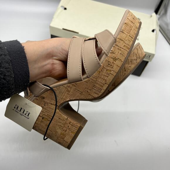 a.n.a Womens Billie Heeled Sandals Nude Color Size 9M - Picture 12 of 14